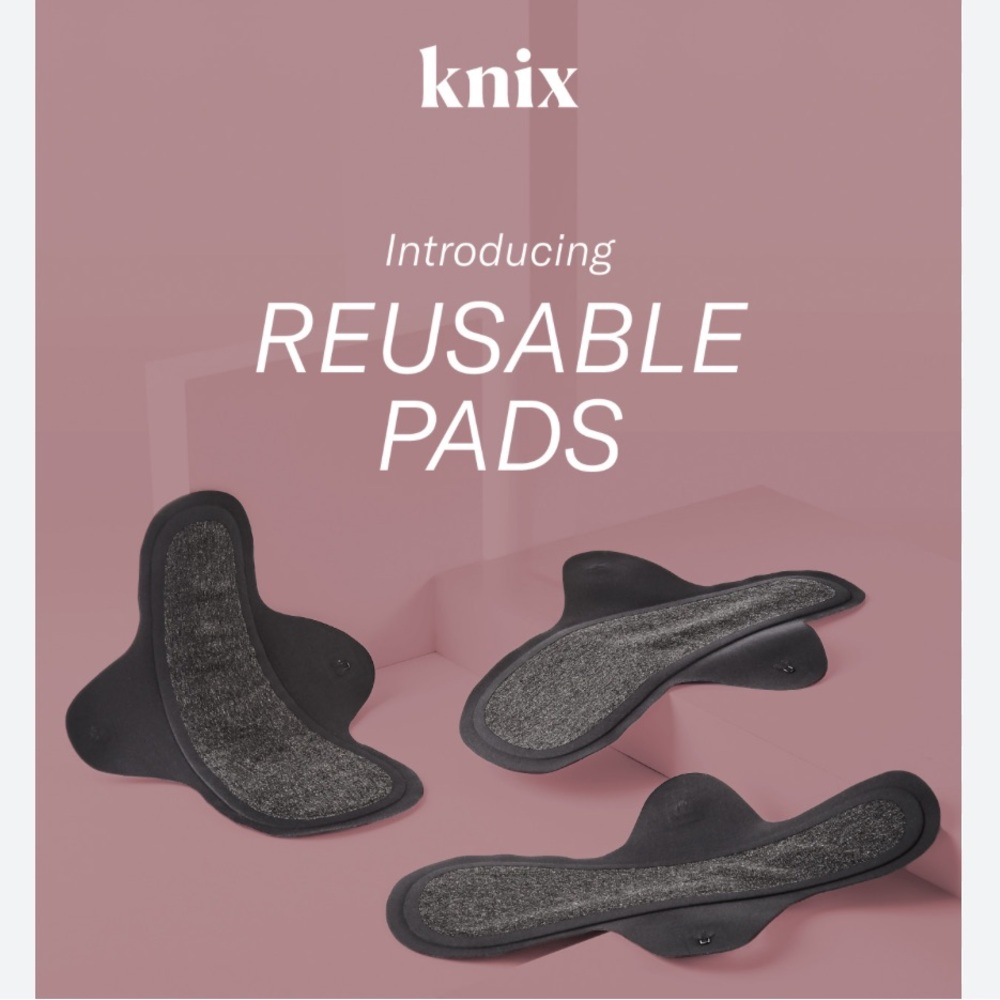 Knix NEW 6 pack reusable snap leakproof pads